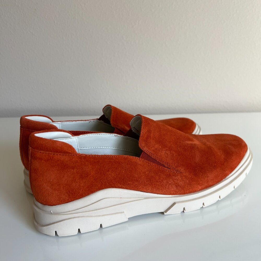 Franco Sarto L-Mayve Slip On Orange Suede Loafers Leather 8 M - Picture 5 of 10